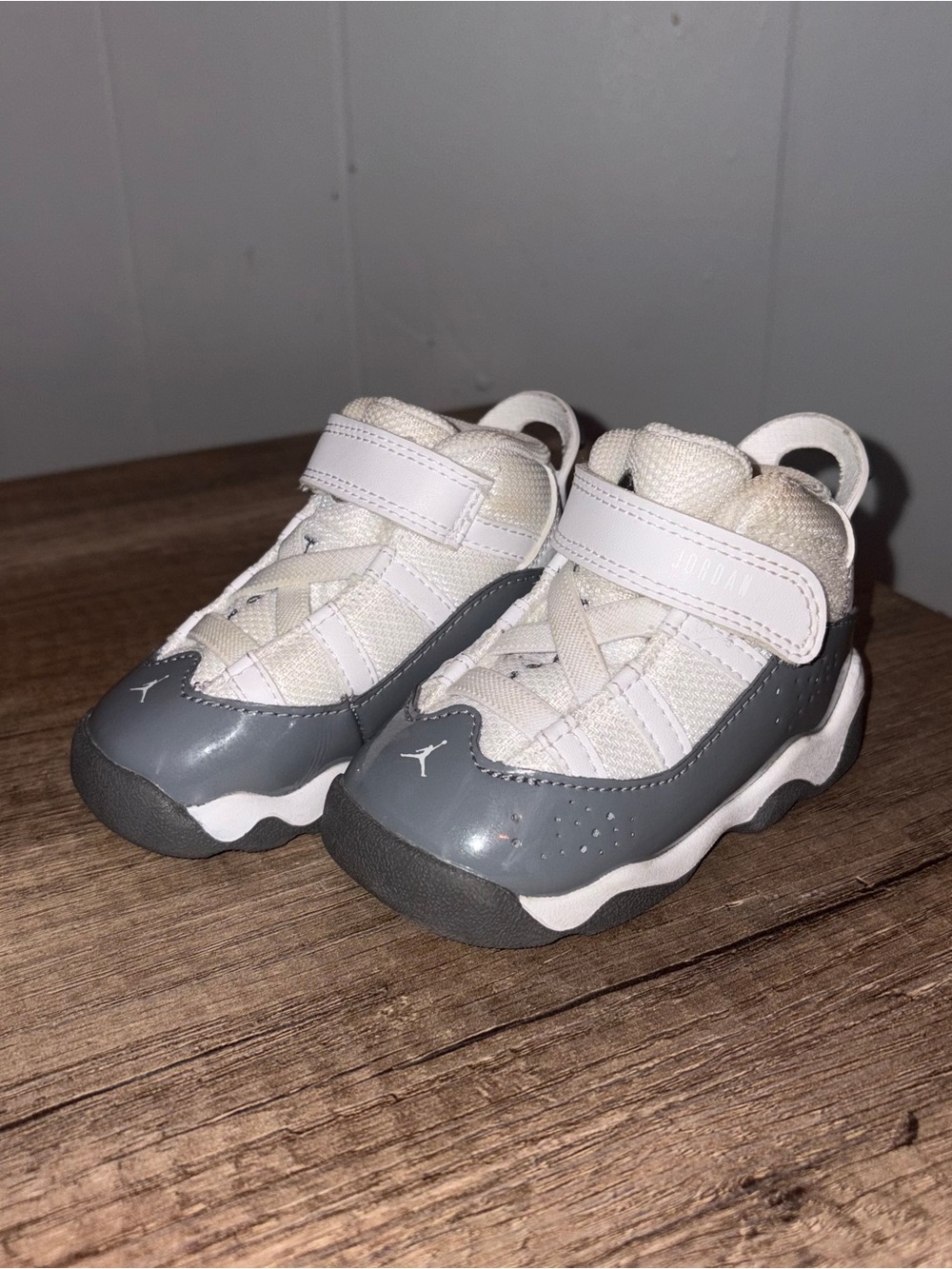 Nike Air Jordan White Cool Grey Baby Size 4c